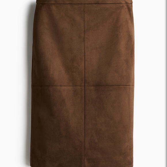 H&M Brown Pencil Skirt Knee-Length Workwear - Picture 6 of 13